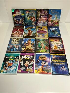 Disney DVD Lot of 16 Movies- Princess, Animated, Live Action